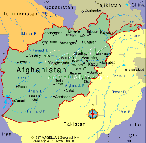 world countries maps: MAP OF Afghanistan