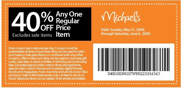 My Printable Coupons Michael s 40 Off Coupon My Printable Coupons Michael s 40 Off Coupon