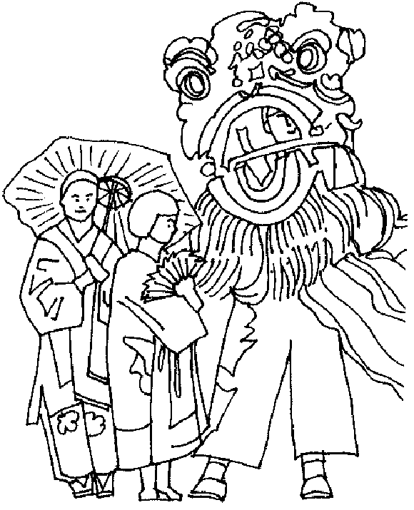 Chinese Year Coloring Pages Free Page Dragon