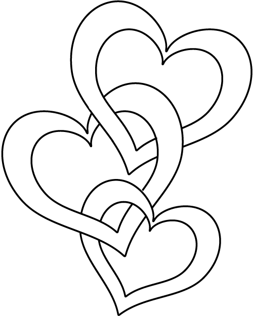 valentine hearts coloring pages - photo #11