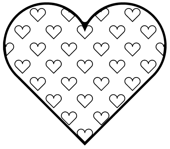 valentine coloring pages hearts - photo #3