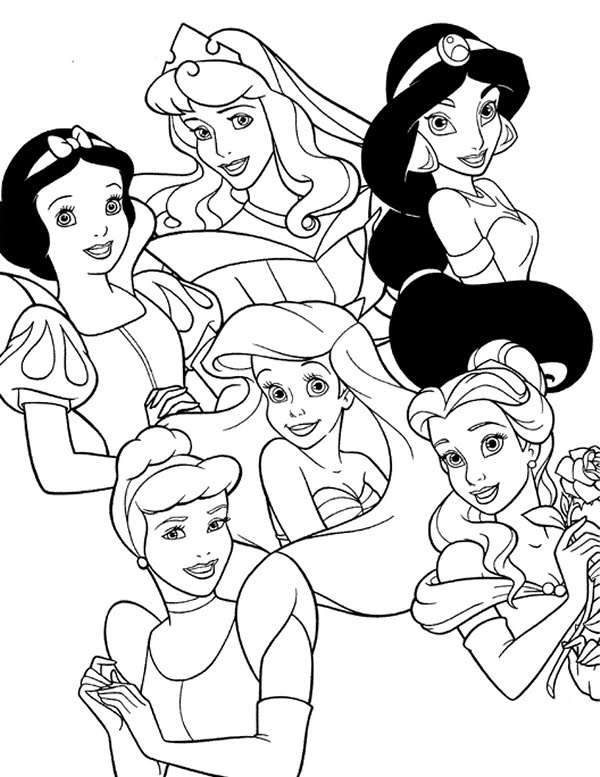 transmissionpress: Disney Princess Coloring Pages