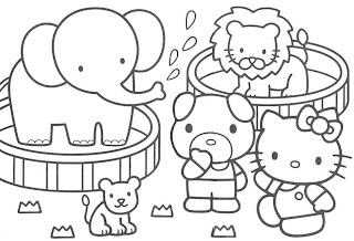 Printable Hello Kitty Coloring Pages for Kids