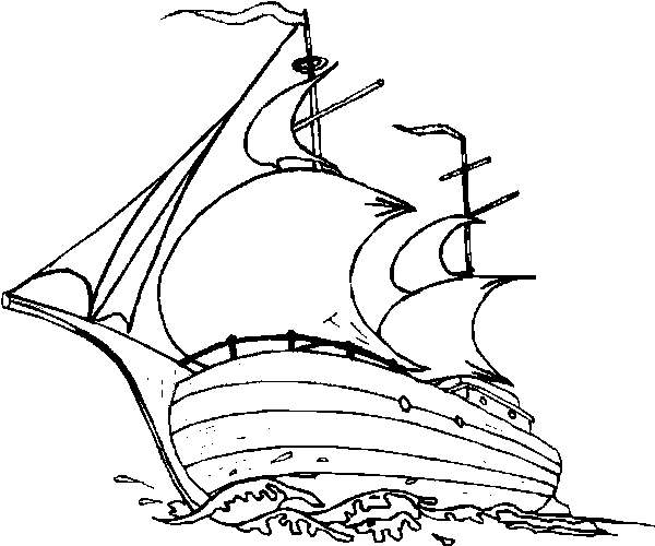 coloring pages thanksgiving mayflower - photo #6