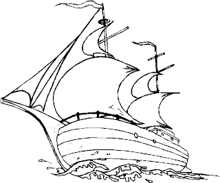 Pilgrims Mayflower Coloring Pages