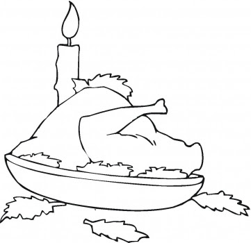 Thanksgiving Turkey Meal Coloring Pages