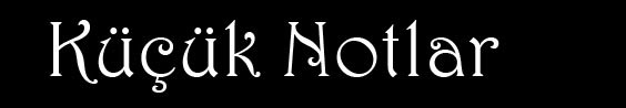 Küçük Notlar