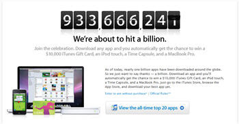 Apple 1 billion downloads