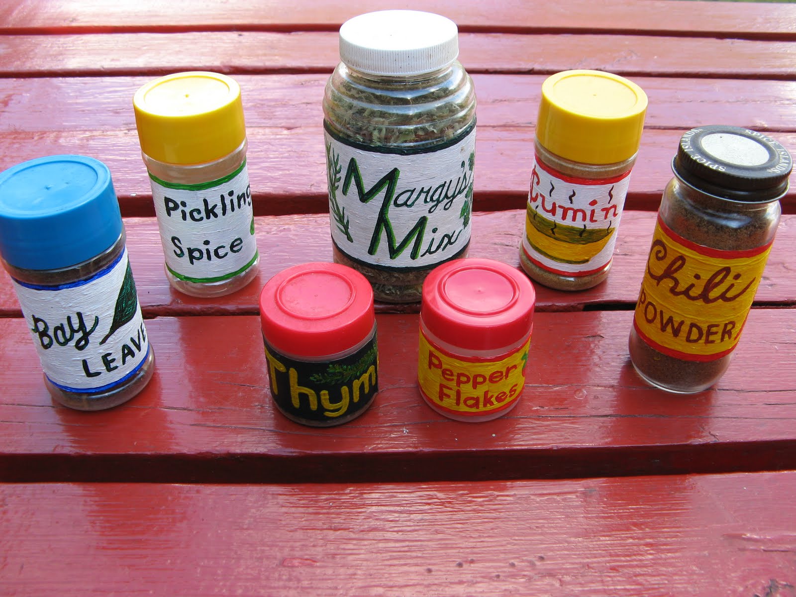Powell River Books Blog Hand Painted Spice Containers