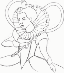 queen drawing easy hearts coloring sketch template