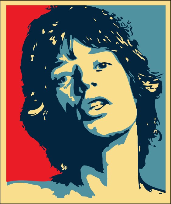 T.A.K.: vector prints for your t-shirt: Mick Jagger vector