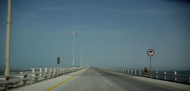 King Fahd Causeway connecting Al-Khobar in Saudi Arabia to the Kingdom of Bahrain.