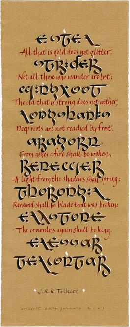 Life Wordsmith - Book Reviews, Poems more...: Versedays: Song of Aragorn J R R Tolkien