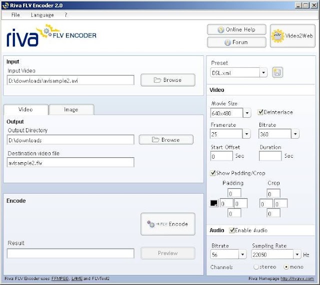 Encodez vos vidéos en FLV avec Riva FLV Encoder