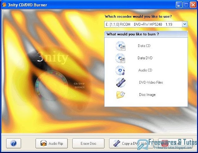 3nity CD DVD Burner : un logiciel de gravure gratuit