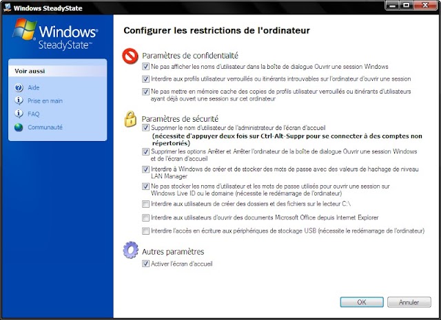 Windows SteadyState : gérez et contrôlez le partage de votre PC