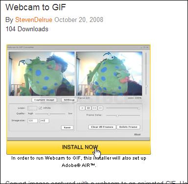 Webcam to GIF : créez des  GIF animés à partir de votre webcam