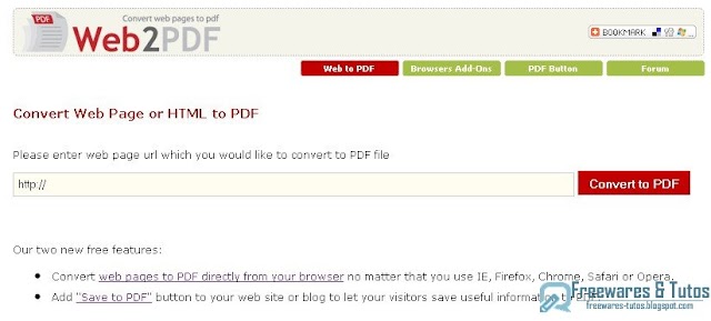 Web2PDF : convertir facilement les pages web en fichiers PDF