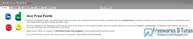 Ace Free Fonts : plus de 20 000 polices d'écriture gratuites !