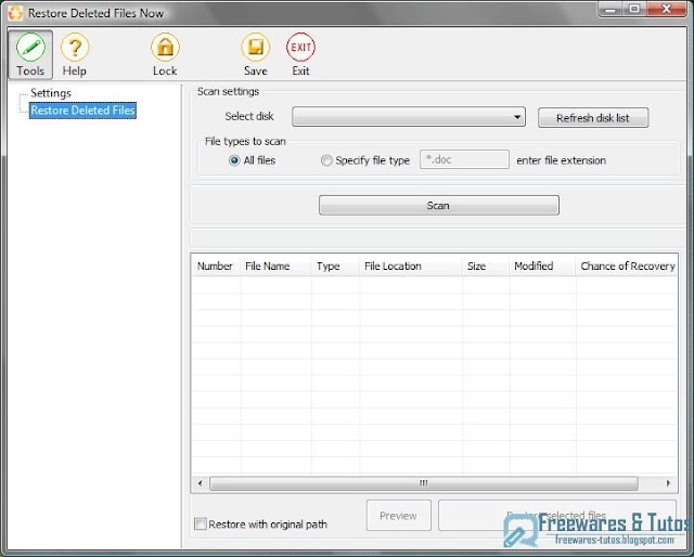 Restore Deleted Files Now : un logiciel de récupération de données gratuit