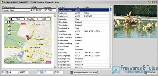 PhotosGeo2 : un logiciel gratuit pour géolocaliser les photos numériques