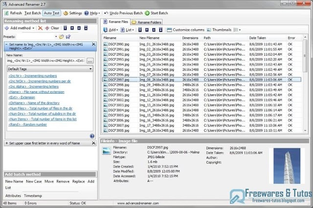 Advanced Renamer : un logiciel gratuit pour renommer ses fichiers