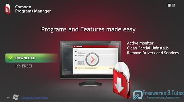 Comodo Programs Manager : un logiciel gratuit pour gérer/désinstaller les programmes, drivers et services Windows