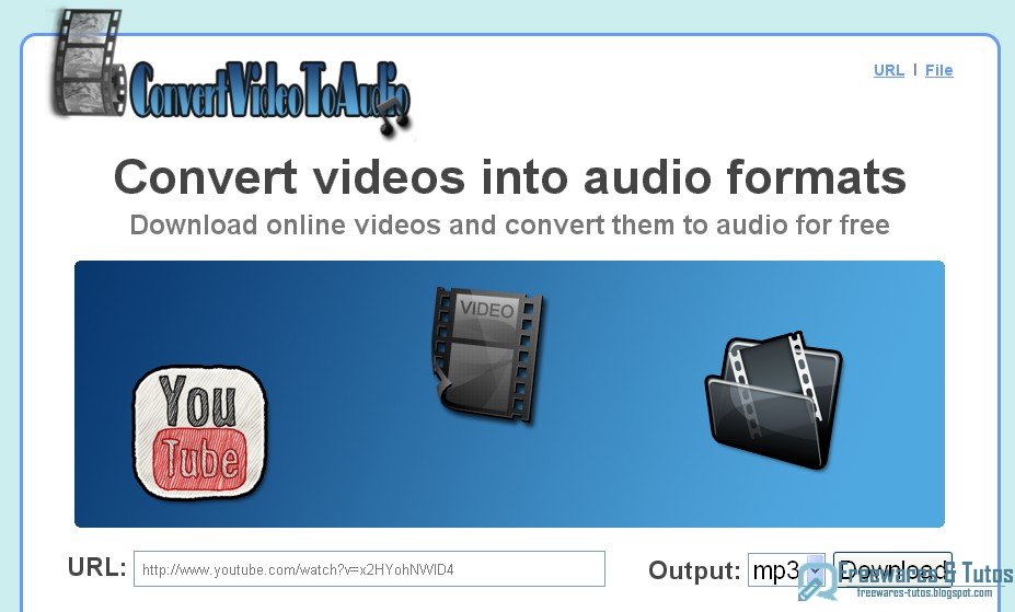 tuto & logiciels ConvertVideoToAudio  une application en ligne pour