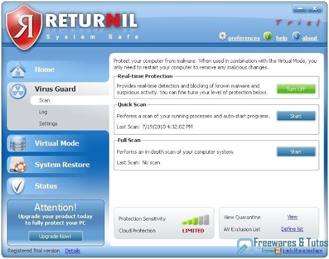 Offre promotionnelle : Returnil System Safe Pro 2011 gratuit !