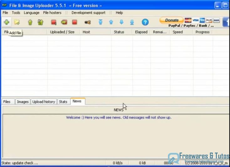 File & Image Uploader un logiciel pour transférer ses fichiers et images sur les sites d