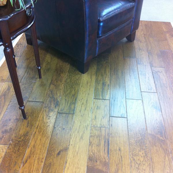 Shamrock Plank Flooring Our 3/8" Hickory Handscraped Saddle