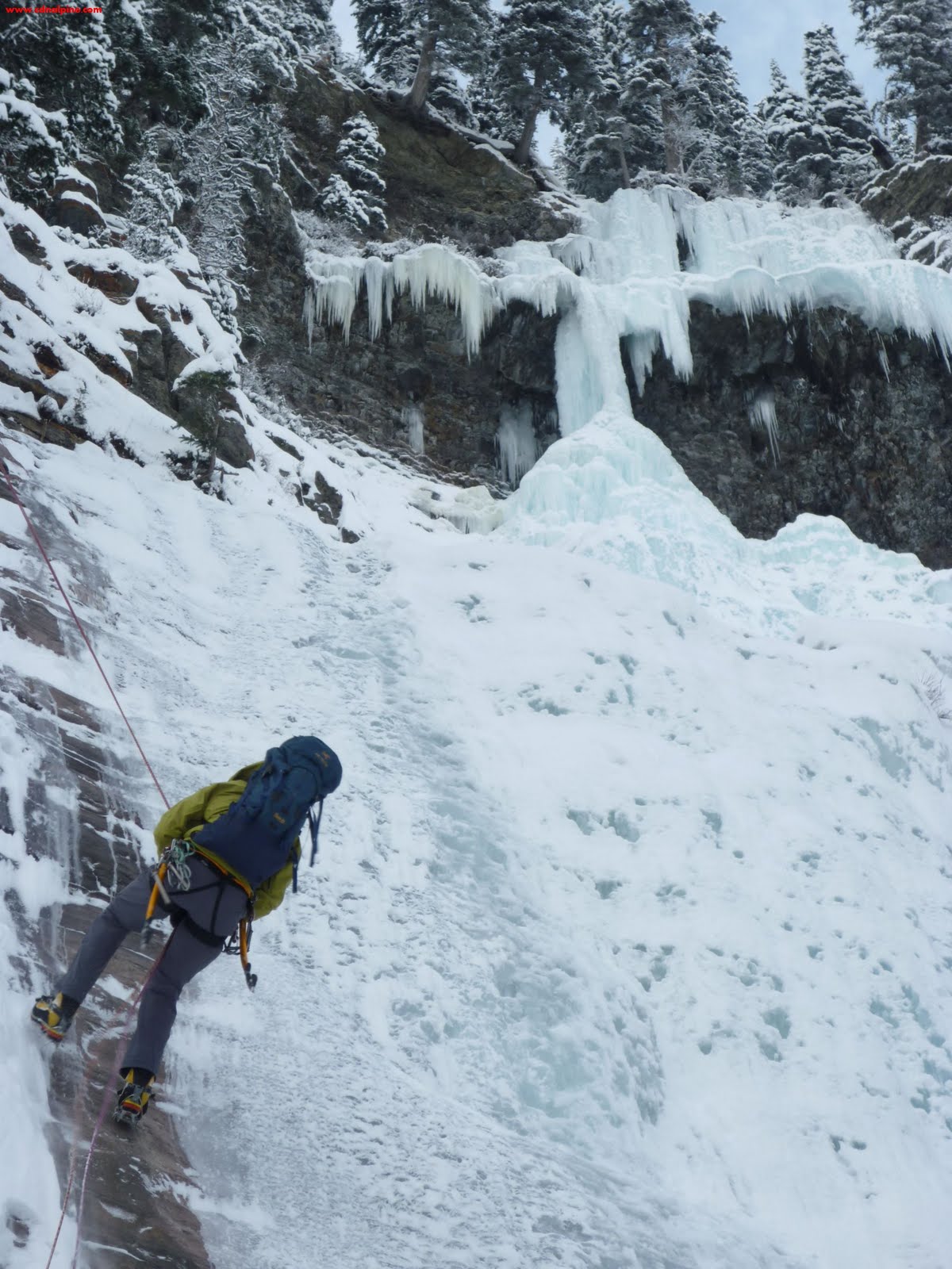 Canadian Rockies Alpine Guides Louise Falls with Shaun