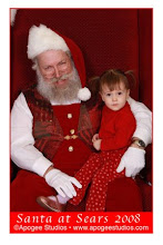 Lucy chills with Santa