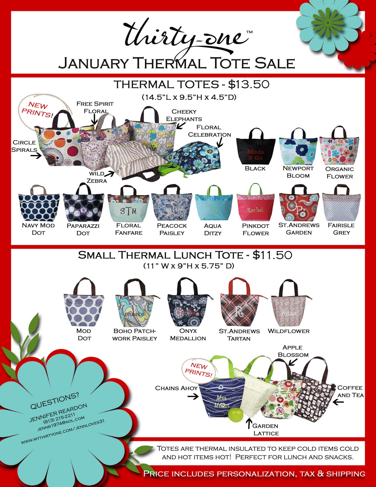 Thirty-one January Thermal Tote Sale