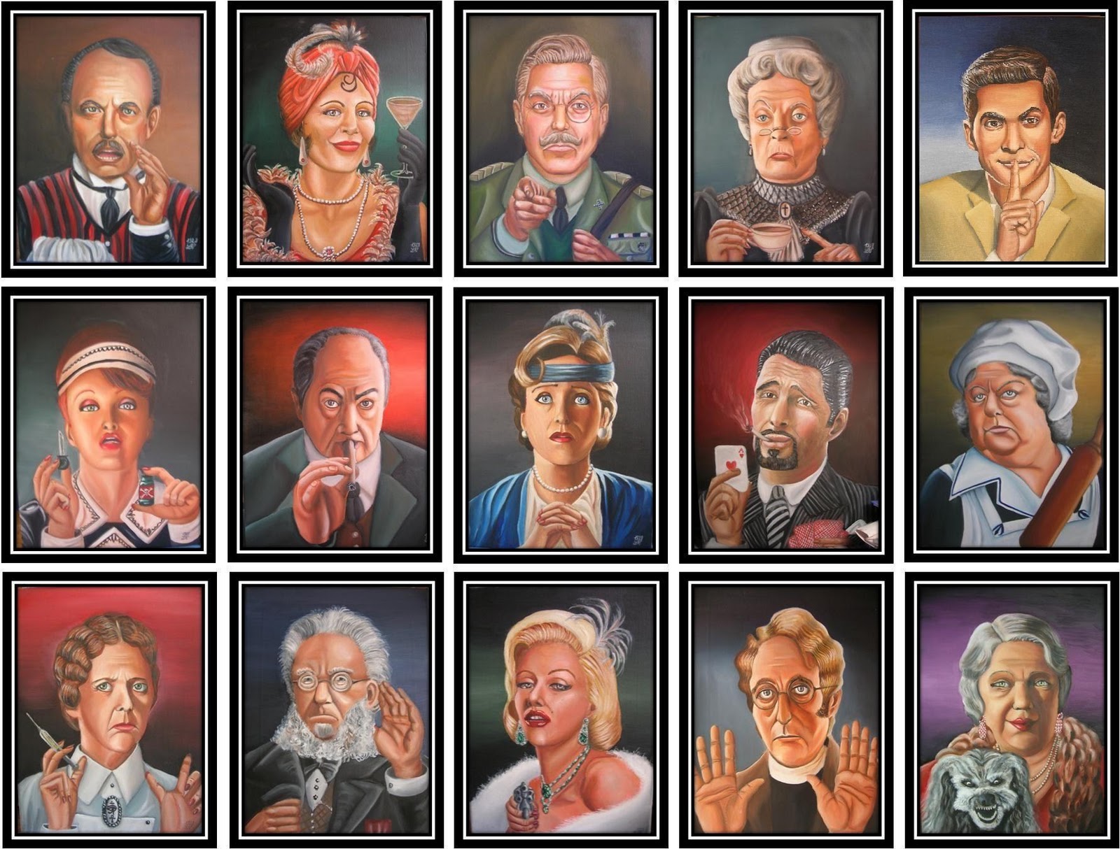 Les personnages de cluedo