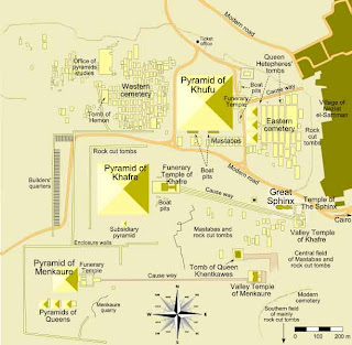  Map of Giza pyramid complex.