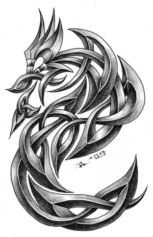 Celtic Dragon Tattoo Design Picture 2