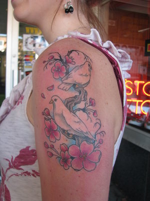 japanese cherry tree tattoo. Shoulder Japanese Tattoos With