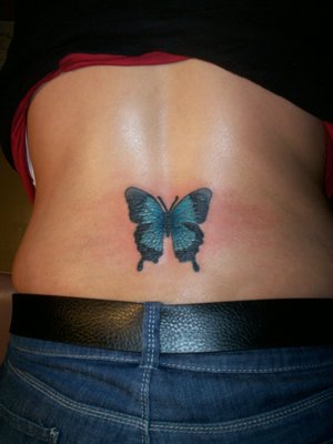 lower back butterfly tattoo. Lower Back Butterfly