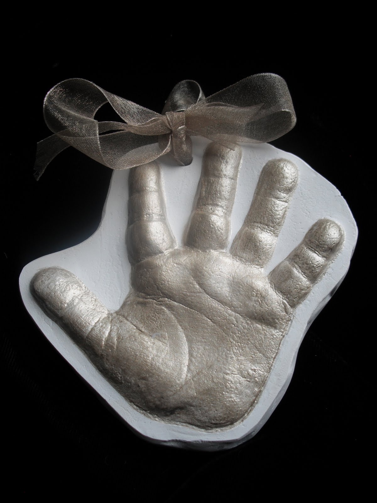 Handprints in Clay 2 tone 2D ornaments