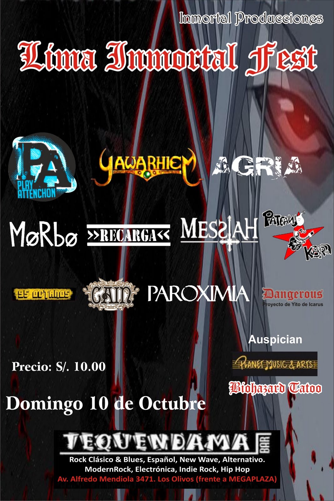 Lima Immortal Fest, 10 Octubre Dargedik Rock Metal Webzine