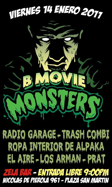 B Movie Monster: Rock n'roll con Radio Garage, Trash Combi, Ropa