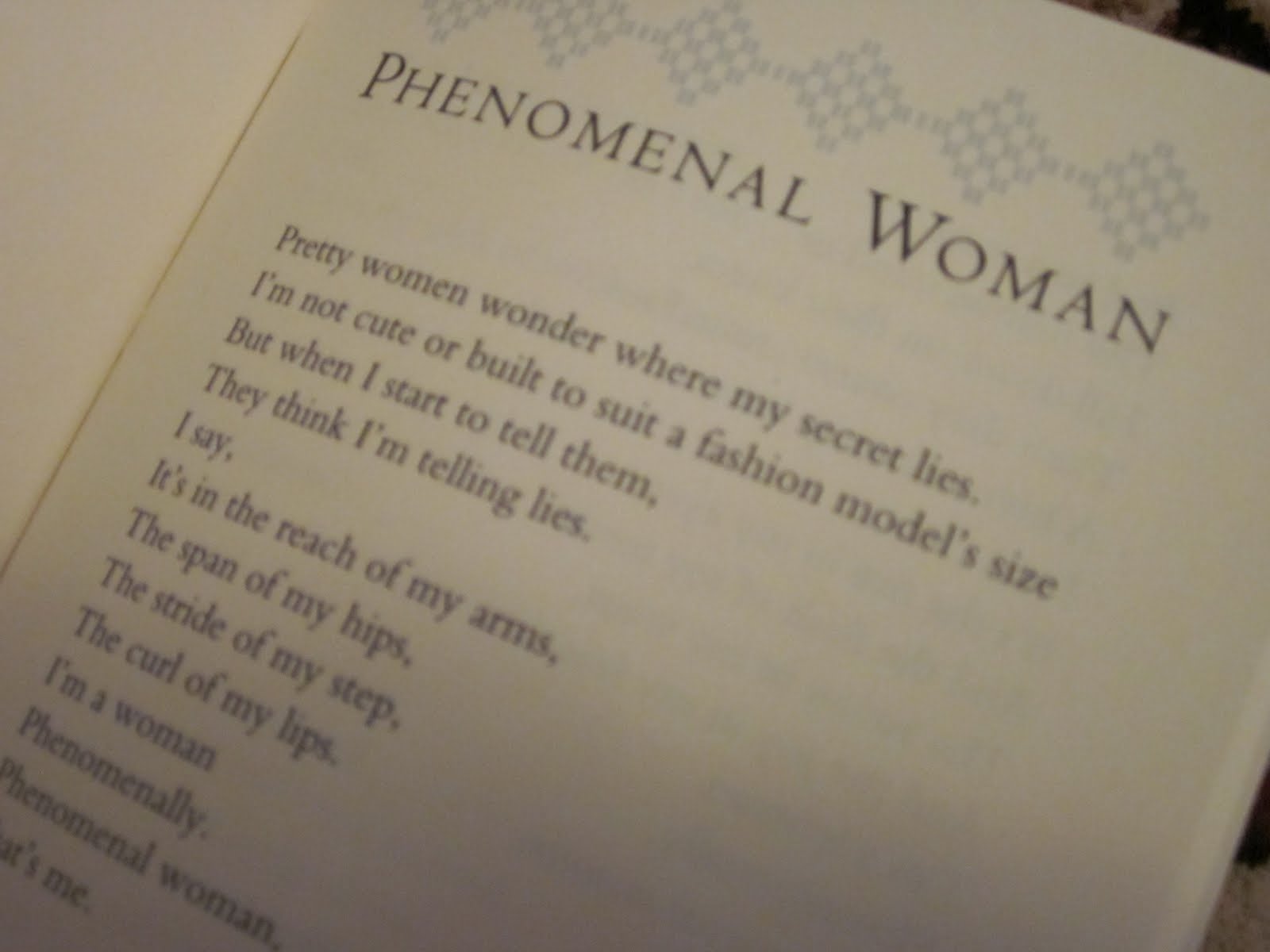 Phenomenal Woman Poem 35