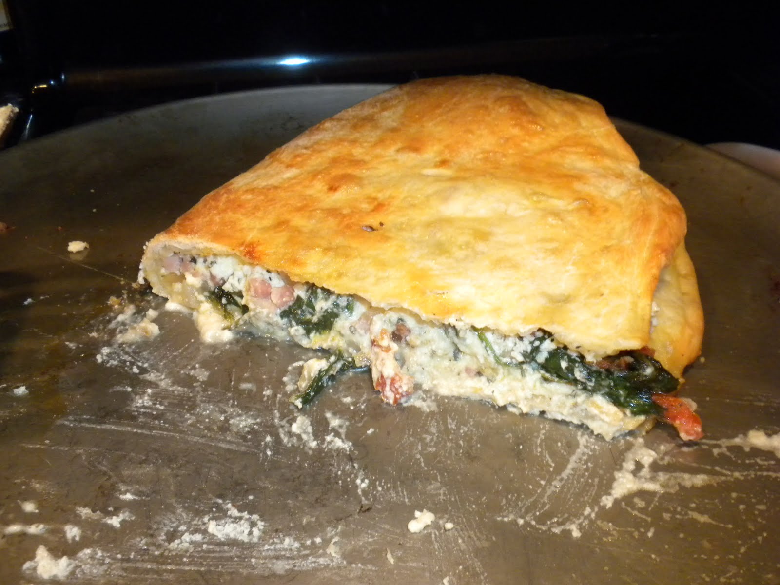 Everyday Cooking Pancetta, Spinach and Ricotta Calzone