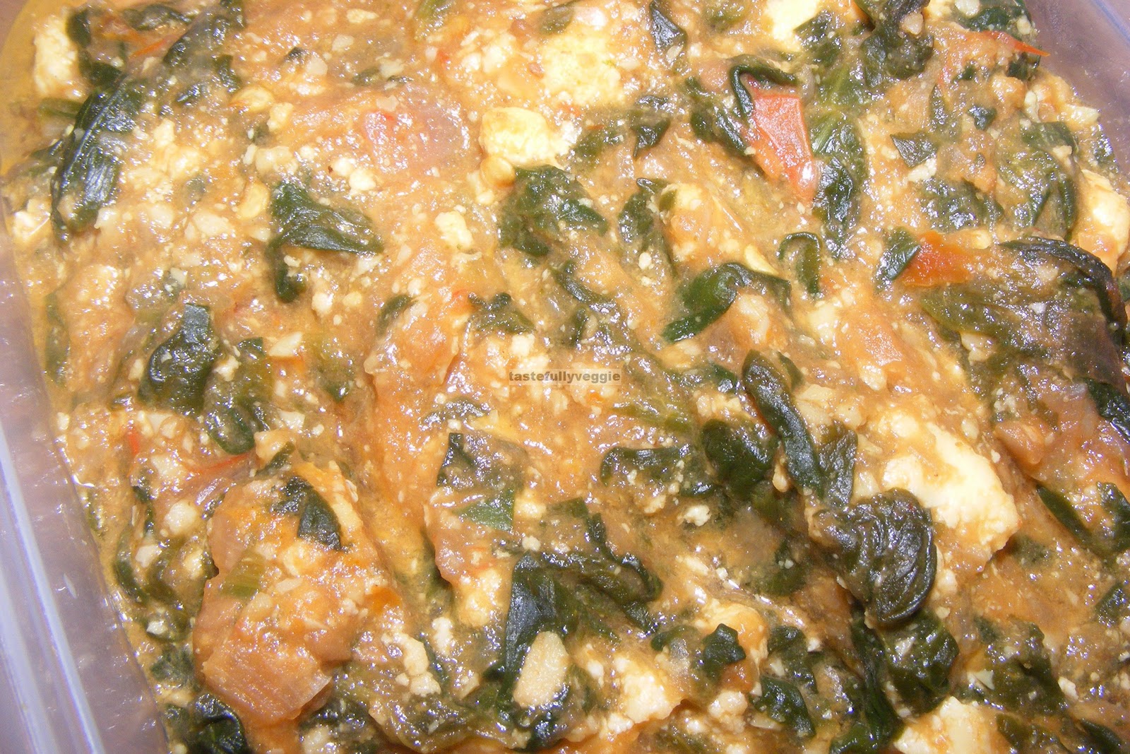Tastefully Veggie ...: Palak Paneer Bhurji (Spinach & Indian Cottage ...