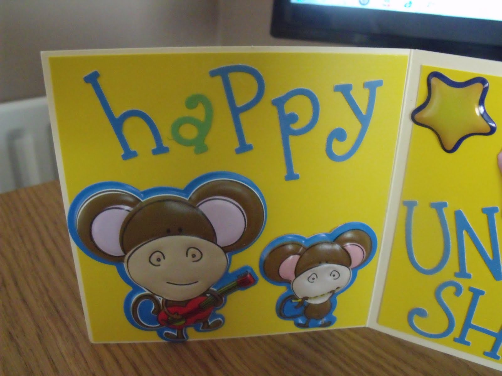 Little Teaspoon Uncle Birthday Card using Poundland Stickers