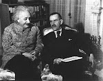 El escritor Thomas Mann y el cíentífico Albert Einstein