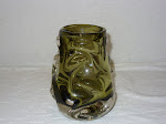 Sage knobbly Cased Vase