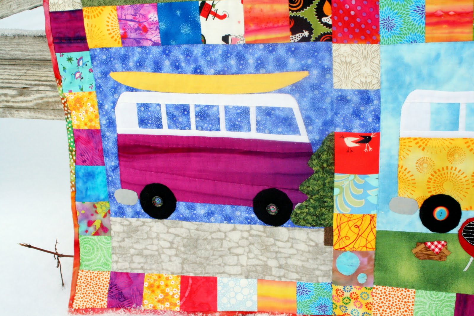 Dirt Cheap Decor! VW Bus Quilt