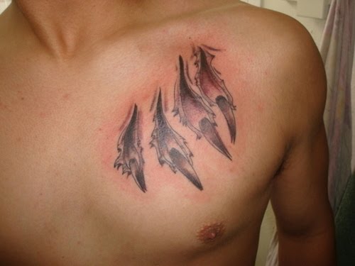 american eagle chest tattoo